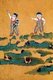 China: Painting of two young children playing with a small dog, Turpan Oasis c.7th-8th century, Astana Tombs, Xinjiang